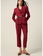 Oltre Pantaloni crop cu talie medie - Visiniu