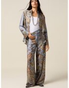 Oltre Pantaloni evazati cu model paisley - Multicolor