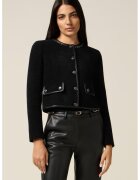 Oltre Sacou cu aspect texturat cu nasturi metalici - Negru