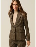 Oltre Sacou cu model si revere decupate - Negru/Galben inchis