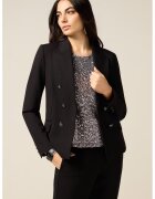 Oltre Sacou slim-fit cu doua randuri de nasturi - Negru