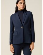 Oltre Sacou uni slim-fit - Bleumarin