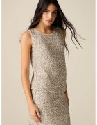 Oltre Top regular-fit cu decolteu rotund - Auriu