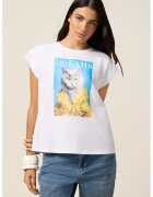 Oltre Tricou lejer cu imprimeu - Alb optic/Albastru glaciar