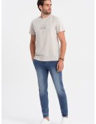 OMBRE Blugi cu croiala conica si snururi de ajustare - Albastru