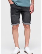 OMBRE Blugi scurti cu aspect decolorat - Negru