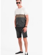 OMBRE Blugi scurti cu talie ajustabila - Negru stins