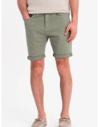 OMBRE Blugi scurti cu talie medie - Verde deschis