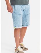 OMBRE Blugi scurti regular fit - Albastru deschis