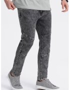 OMBRE Blugi slim fit cu buzunare - Gri