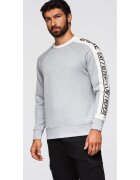 OMBRE Bluza cu dungi contrastante si maneci raglan OM-SSNZ-0200 - Gri melange
