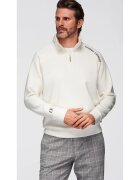 OMBRE Bluza cu guler inalt cu fermoar si imprimeu contrastant OM-SSZP-0211 - Alb