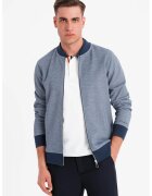 OMBRE Bluza de trening cu fermoar - Albastru prafuit