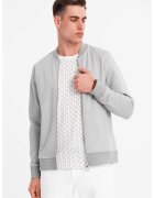 OMBRE Bluza de trening cu fermoar - Gri cenusiu