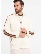 OMBRE Bluza de trening cu fermoar si buzunare laterale - Crem