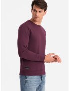 OMBRE Bluza de trening din bumbac cu model uni