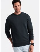 OMBRE Bluza de trening din bumbac cu model uni