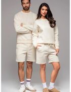 OMBRE Bluza de trening unisex cu maneci cazute - Crem