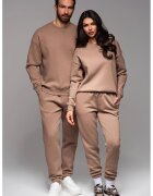 OMBRE Bluza de trening unisex cu maneci cazute - Maro