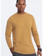 OMBRE Bluza din bumbac cu decolteu la baza gatului - Galben mustar
