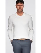 OMBRE Bluza polo cu broderie pe piept OM-POLS-0140 - Alb