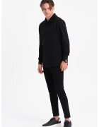 OMBRE Bluza polo din amestec de bumbac - Negru