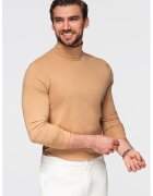 OMBRE Bluza slim fit cu guler inalt