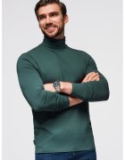 OMBRE Bluza slim fit cu guler inalt