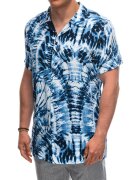 OMBRE Camasa cu maneca lunga barbati - Clothing - Makau - bleumarin-alb -