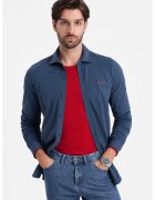 OMBRE Camasa regular fit de bumbac - Albastru inchis