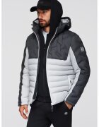 OMBRE Geaca cu gluga si model colorblock - Gri deschis/Gri inchis