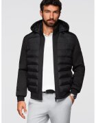 OMBRE Geaca cu insertii matlasate - Negru
