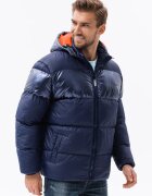 OMBRE Geaca cu vatelina si fermoar - Bleumarin