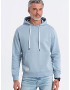 OMBRE Hanorac cu buzunar kangaroo - Albastru pastel