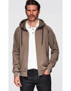 OMBRE Hanorac cu guler inalt si gluga OM-SSZP-0216 - Maro
