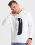 OMBRE Hanorac cu imprimeu logo - Alb