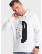 OMBRE Hanorac cu imprimeu logo - Alb/Negru