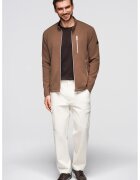 OMBRE Jacheta cu fermoar si model uni - Maro taupe