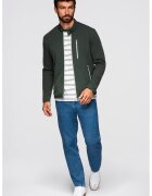 OMBRE Jacheta cu fermoar si model uni - Verde sparanghel