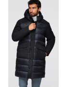 OMBRE Jacheta lunga matlasata cu buzunare mari OM-JALJ-0308 - Negru