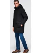 OMBRE Palton parka din lana cu gluga OM-COWC-0132 - Negru - Negru