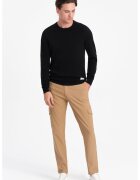 OMBRE Pantaloni cargo cu croiala dreapta - Maro camel