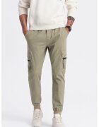 OMBRE Pantaloni cargo uni - Kaki