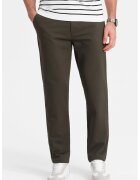 OMBRE Pantaloni chino cu aspect texturat - Kaki