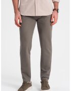 OMBRE Pantaloni chino cu aspect texturat - Maro taupe