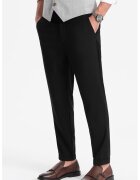 OMBRE Pantaloni chino cu buzunare oblice - Negru