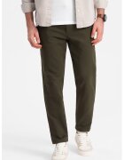 OMBRE Pantaloni chino drepti - Kaki