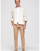 OMBRE Pantaloni cu croiala conica si buzunare laterale - Bej