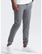 OMBRE Pantaloni de trening cu talie ajustabila - Gri inchis