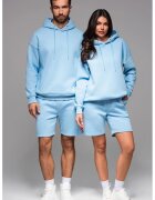 OMBRE Pantaloni de trening scurti unisex - Albastru deschis